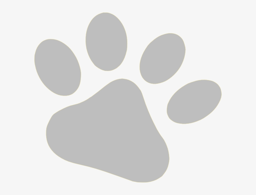 Slate Pet Paw Clip Art At Clker - Dog Paw Clipart Black And White, transparent png