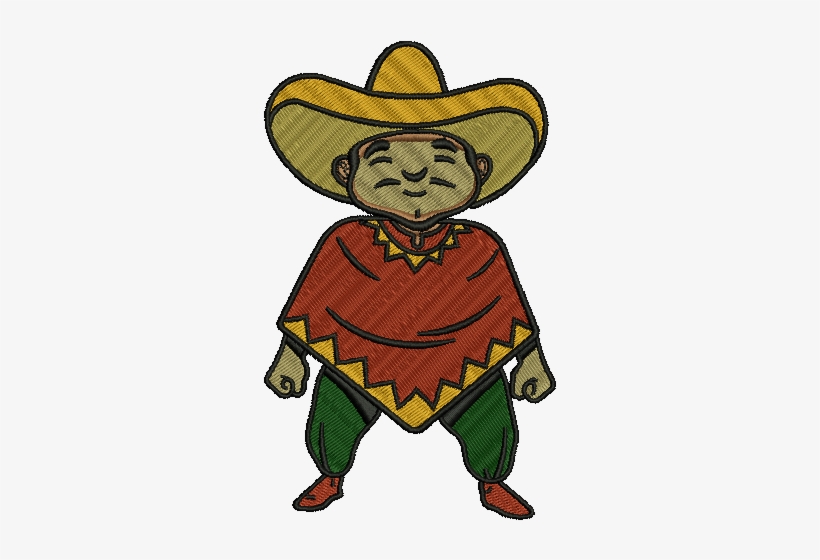 Mexican With Sombrero Png - Illustration, transparent png
