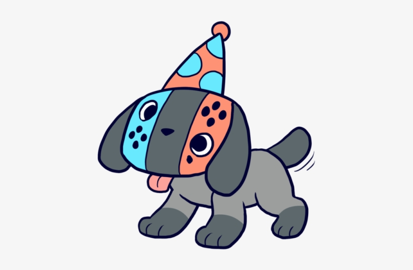 Joycon Dog-partyhat - Switch Joy Con Dog, transparent png