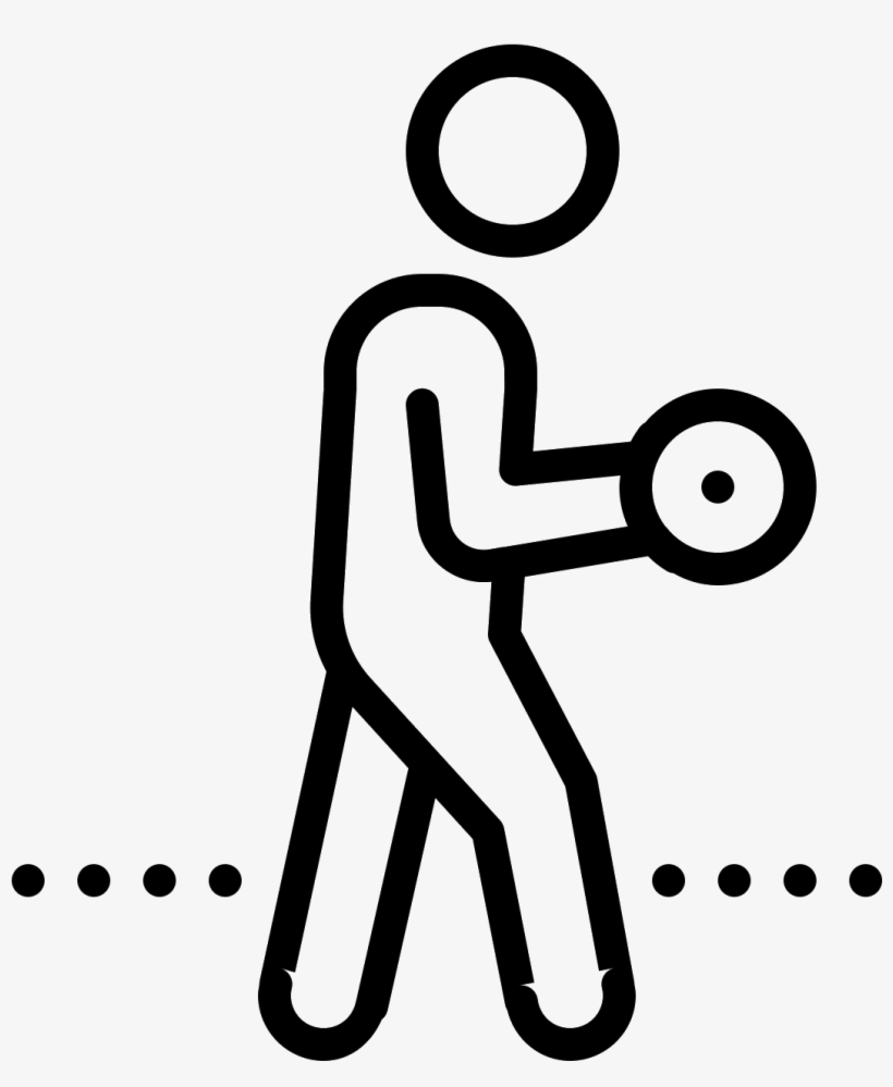 Curls With Dumbbells Icon - Dumbbell, transparent png