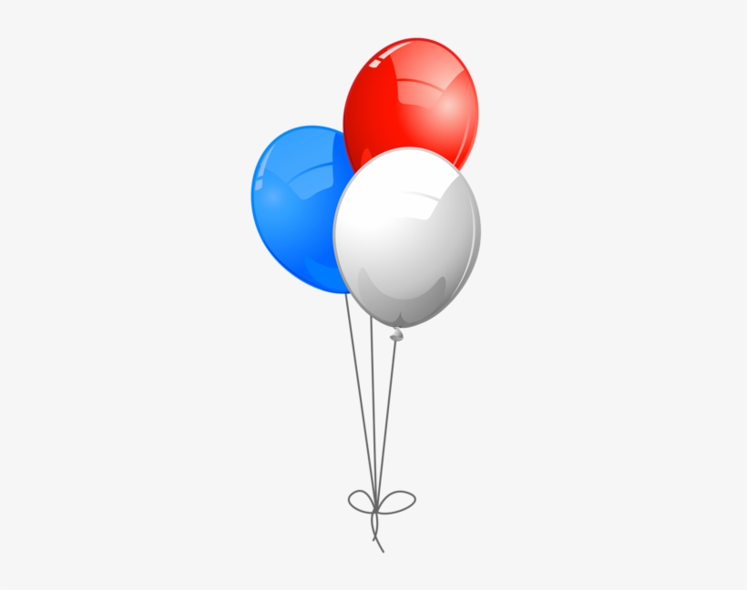 Usa Colors Balloons Png Of Pinterest Clip - Red White And Blue Balloons Clip Art, transparent png