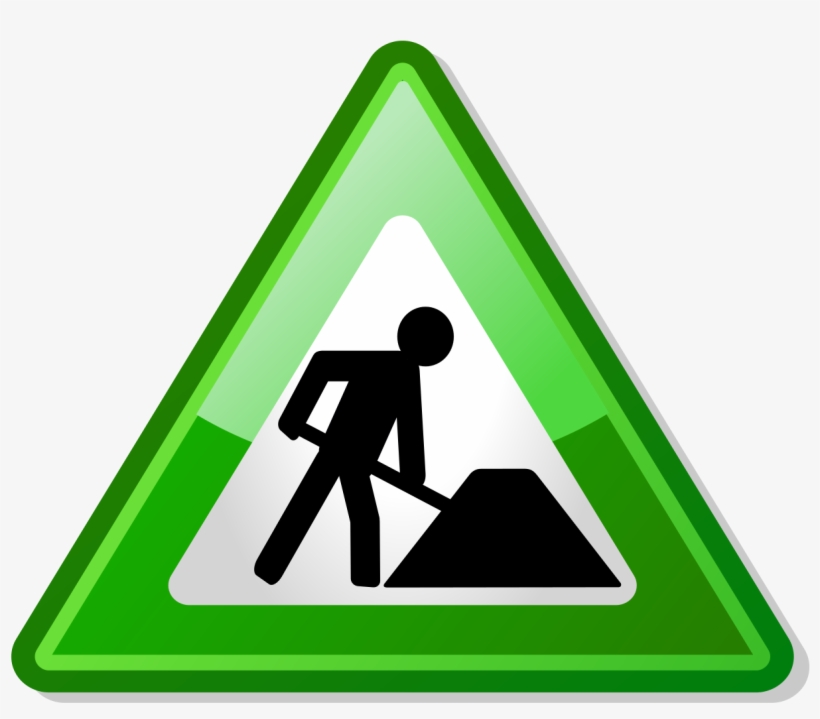 Warning - Under Construction Icon Green, transparent png