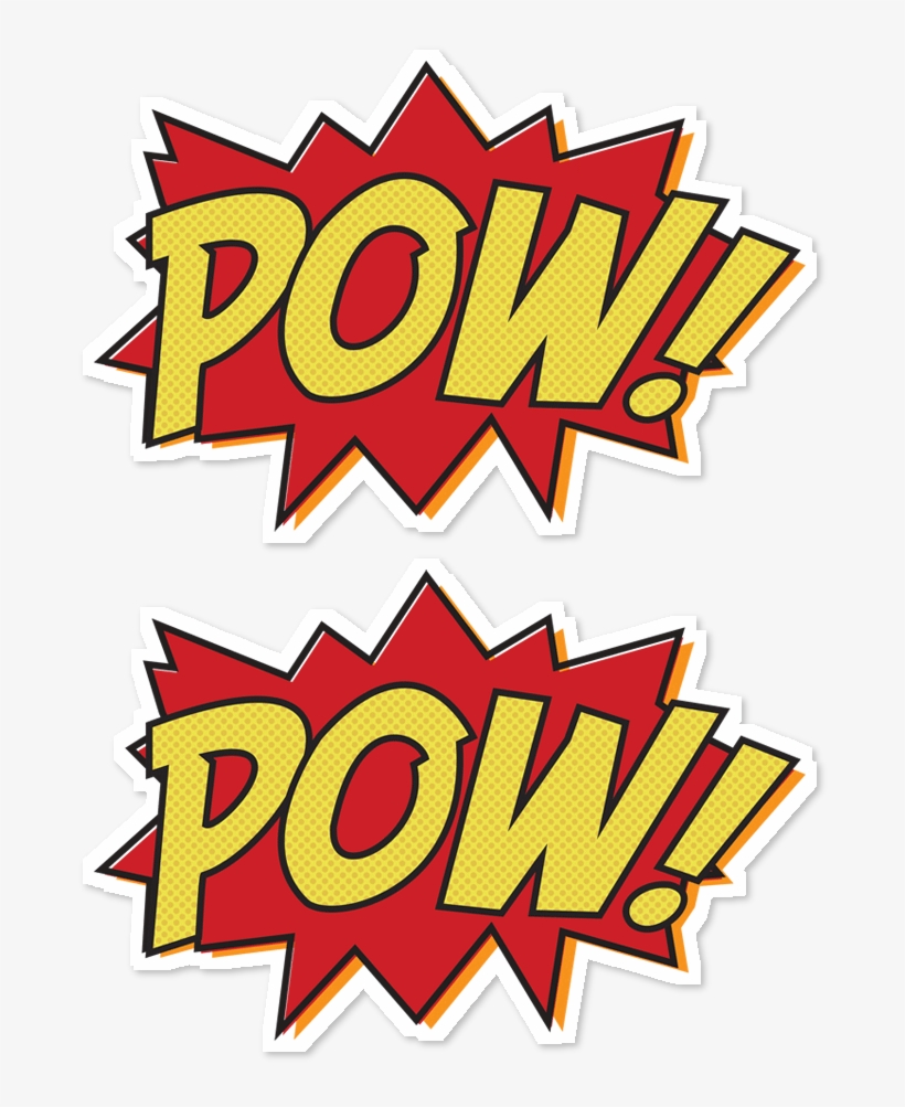 Pow Pop Art Png - Womens Pow Comic Super Hero Cartoon Retro Slogan T-shirt, transparent png