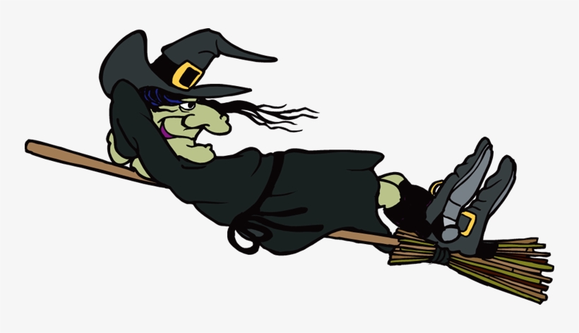 Halloween Witch Png Clipartu200b - Witch Flying On Broom Gif, transparent png