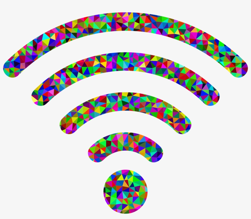 This Free Icons Png Design Of Low Poly Prismatic Wifi, transparent png