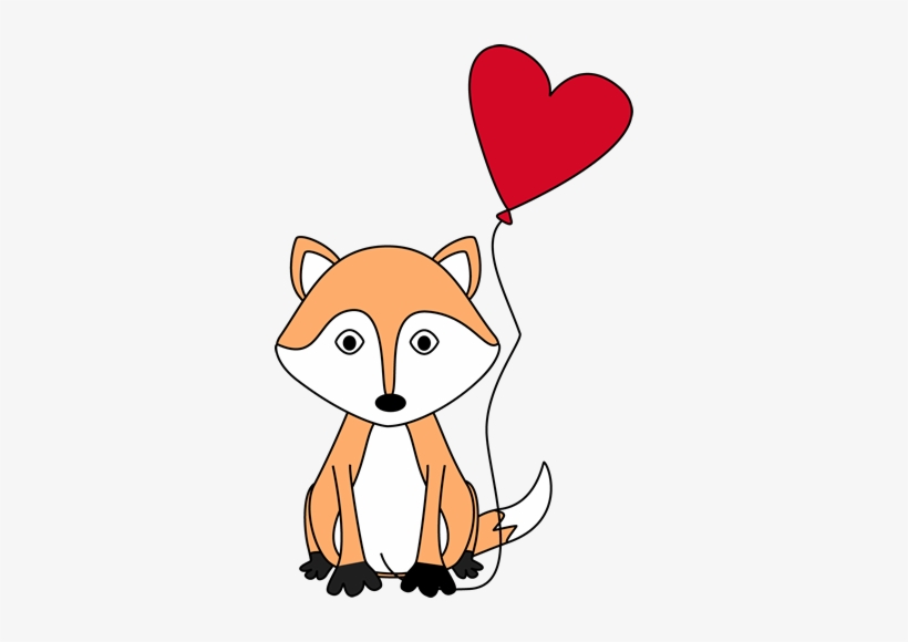 Cute Fox Clipart Clipart Panda - Valentines Fox Clip Art, transparent png