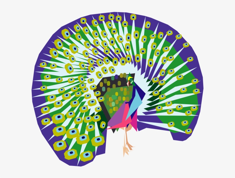 Peacock Clip Art Animal Download Vector Clip - Stylized Peacock Wall Clock, transparent png