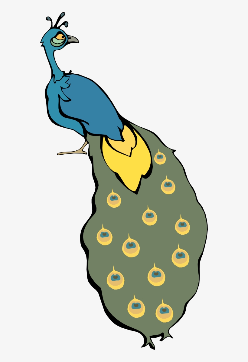Cartoon Peacock Svg Clip Arts 294 X 590 Px, transparent png