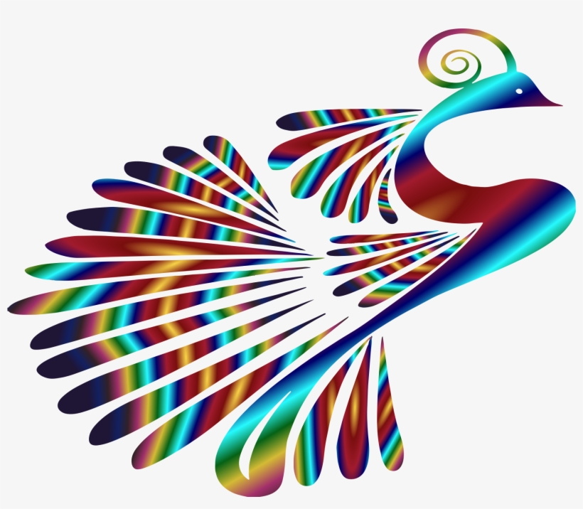 Clipart Free Stylized Big Image Png - Peacock Stylized, transparent png