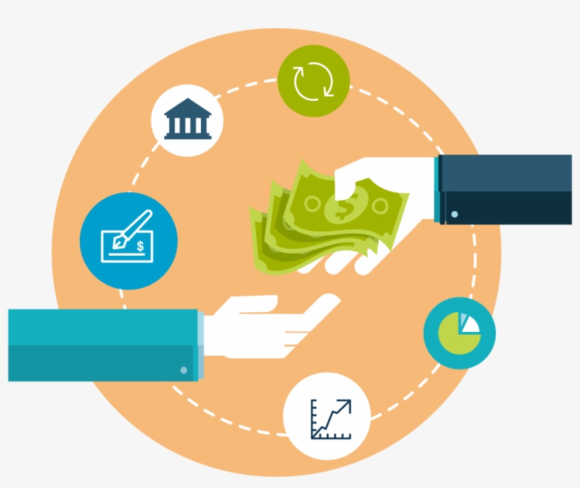 Exchanging Money With Abstract Pie Charts And Graphs - Loan Png, transparent png