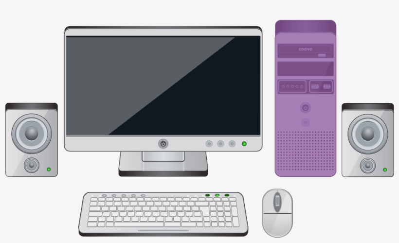 Parts Of A Desktop Computer With The Computer Case - Desktop Computer, transparent png