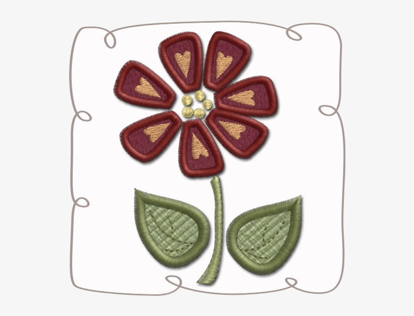 Flower Applique - Applique Design Flower, transparent png