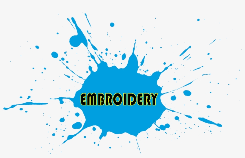 Jean-re Embroidery & Silkscreening Also Offers Advertising - Blue Paint Splatter Png, transparent png