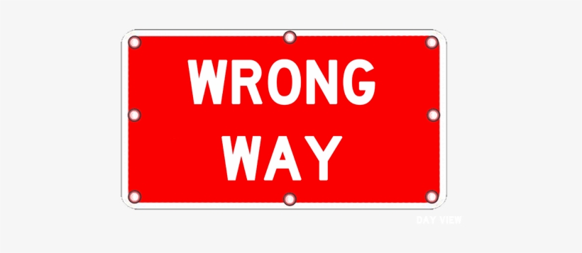 Flashing Wrong Way Sign - Wrong Way Sign Png, transparent png
