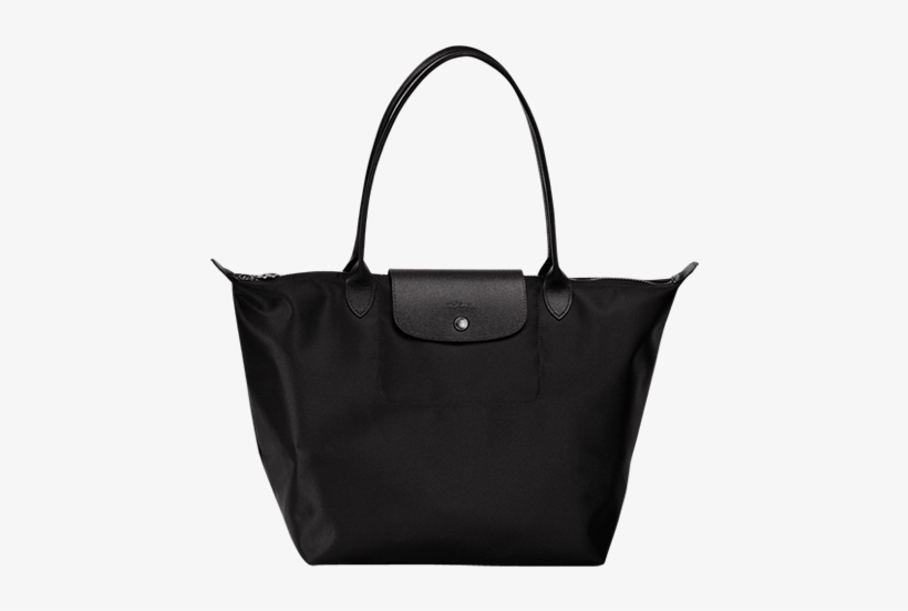 Longchamp Le Pliage Black, transparent png