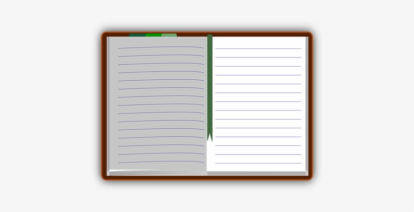 Notebook Diary Paper Blank Ruled Marker Bo - Diary, transparent png
