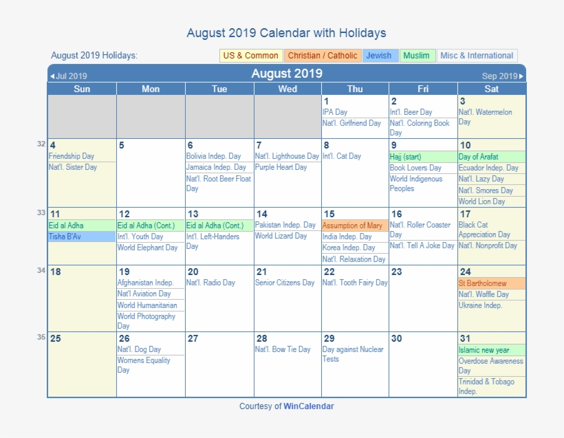 Image Result For August Calendar - December 2018 Holiday Calendar, transparent png