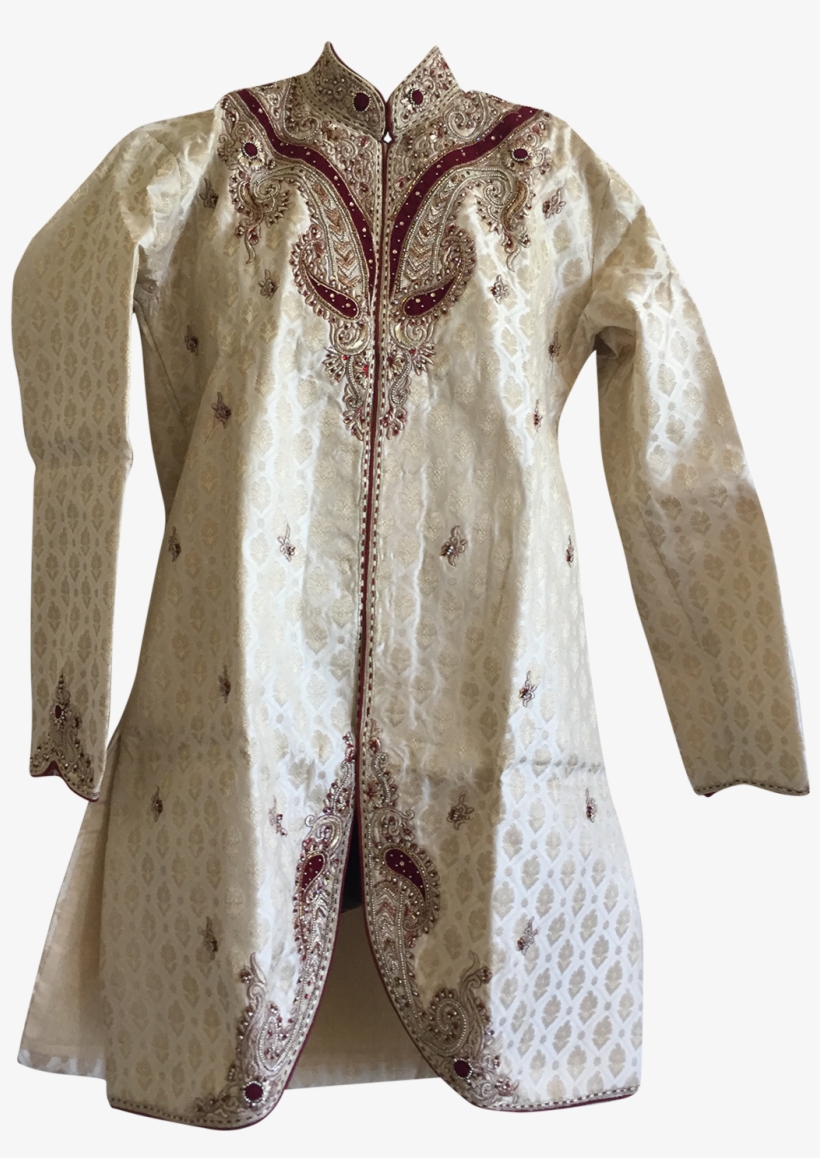 Heavy Zardosi Work Sherwani In Brocade For Men - Zardozi, transparent png