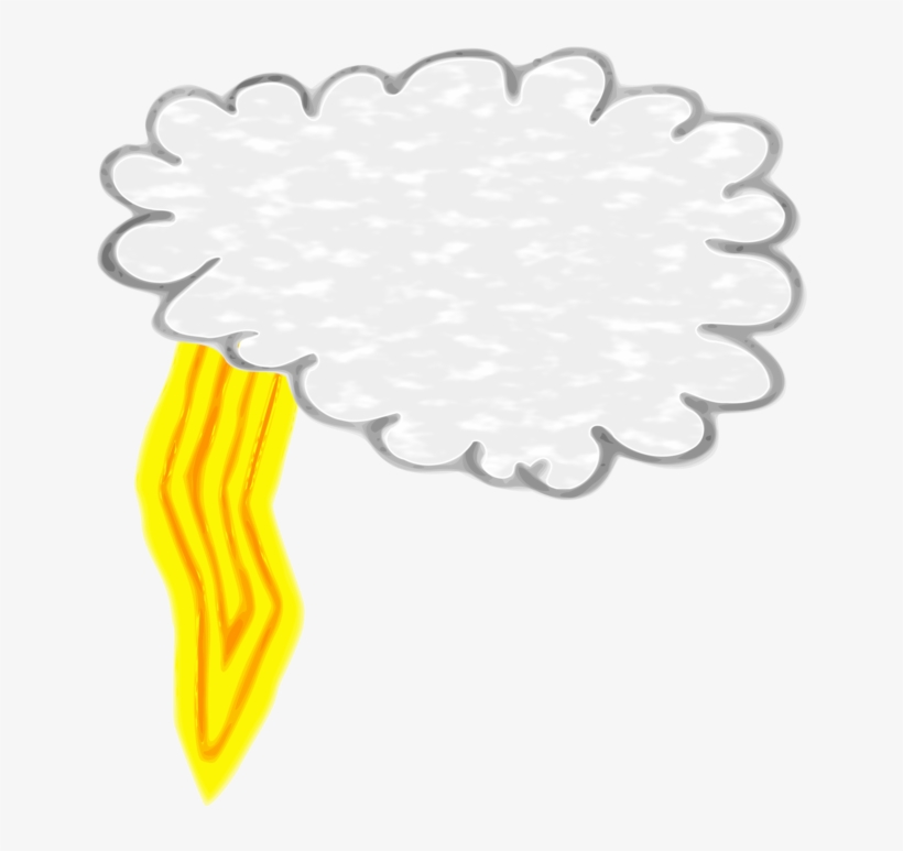 Thunderstorm Lightning Cloud - Clip Art, transparent png
