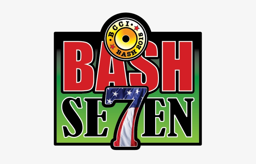 Bash 7 Logo America1 - Amerikanische Flagge, Die Hinunter Rote Weiße Karte, transparent png