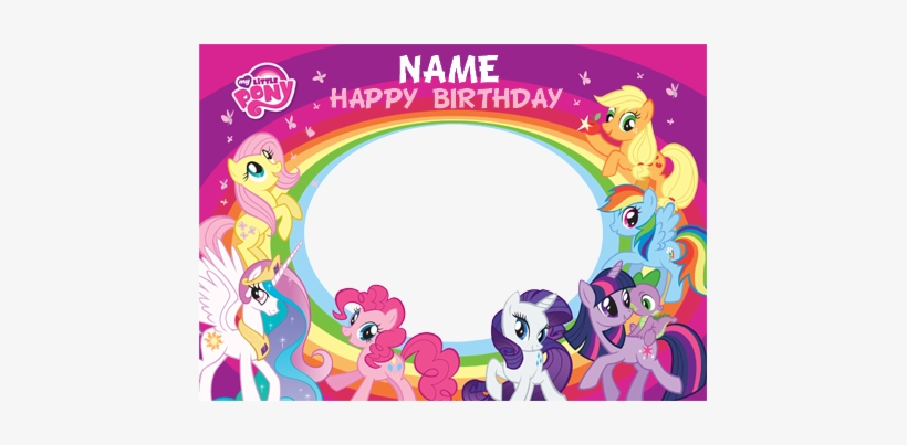 My Little Pony Clipart Happy Birthday - My Little Pony Happy Birthday Card, transparent png
