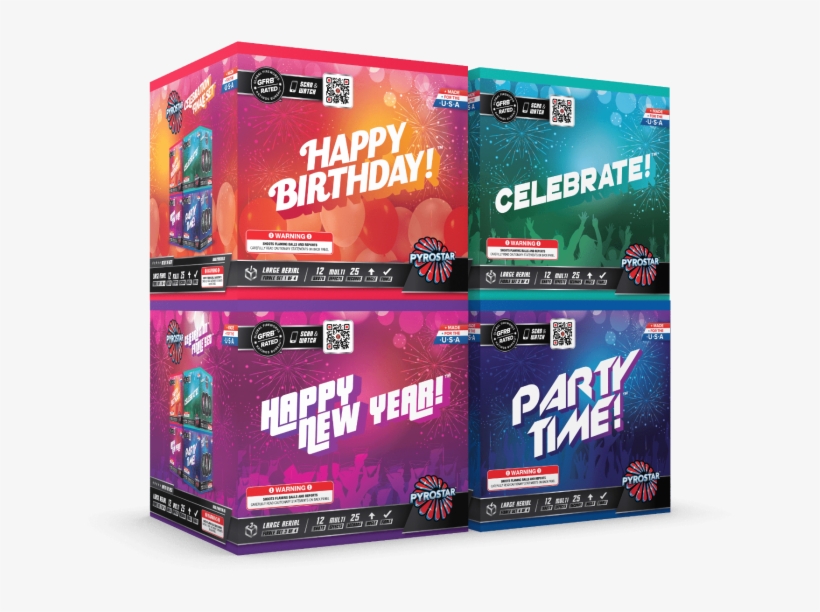 Celebrations 48 Shot Xl Aerial Finale Set - Apple, transparent png