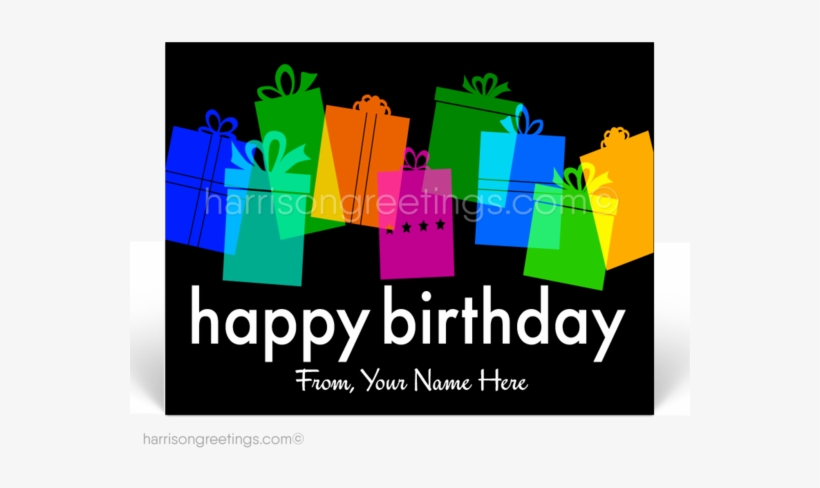 Modern Retro Happy Birthday Client Postcards - Birthday, transparent png