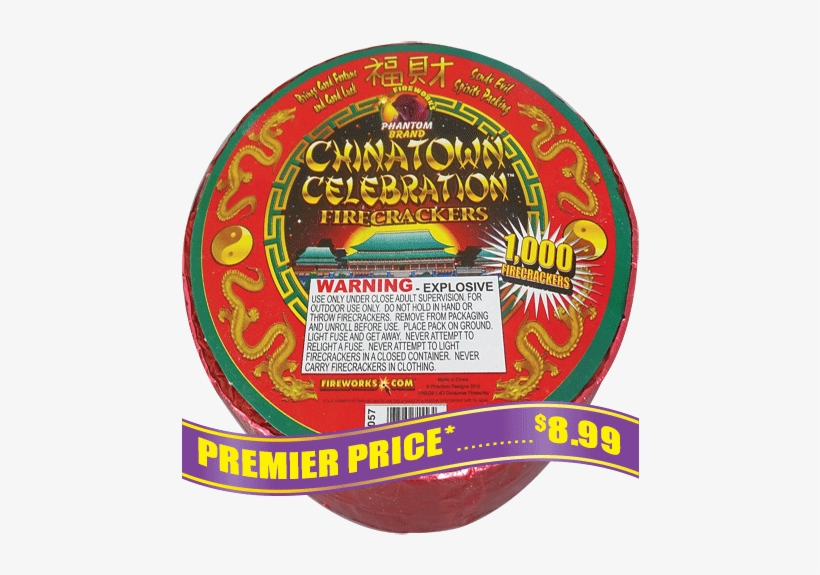 Chinatown Red Fireworks Firecrackers - Firecracker, transparent png
