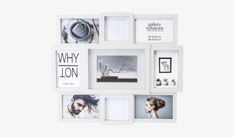 Nielsen Design - Nielsen Why Not Collage White Plastic Gallery Frame, transparent png