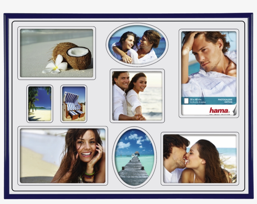 "madrid" Plastic Frame Gallery, Blue, 30 X 40 Cm - Clip-fix Photo Gallery Normal Glass (30x40cm), transparent png