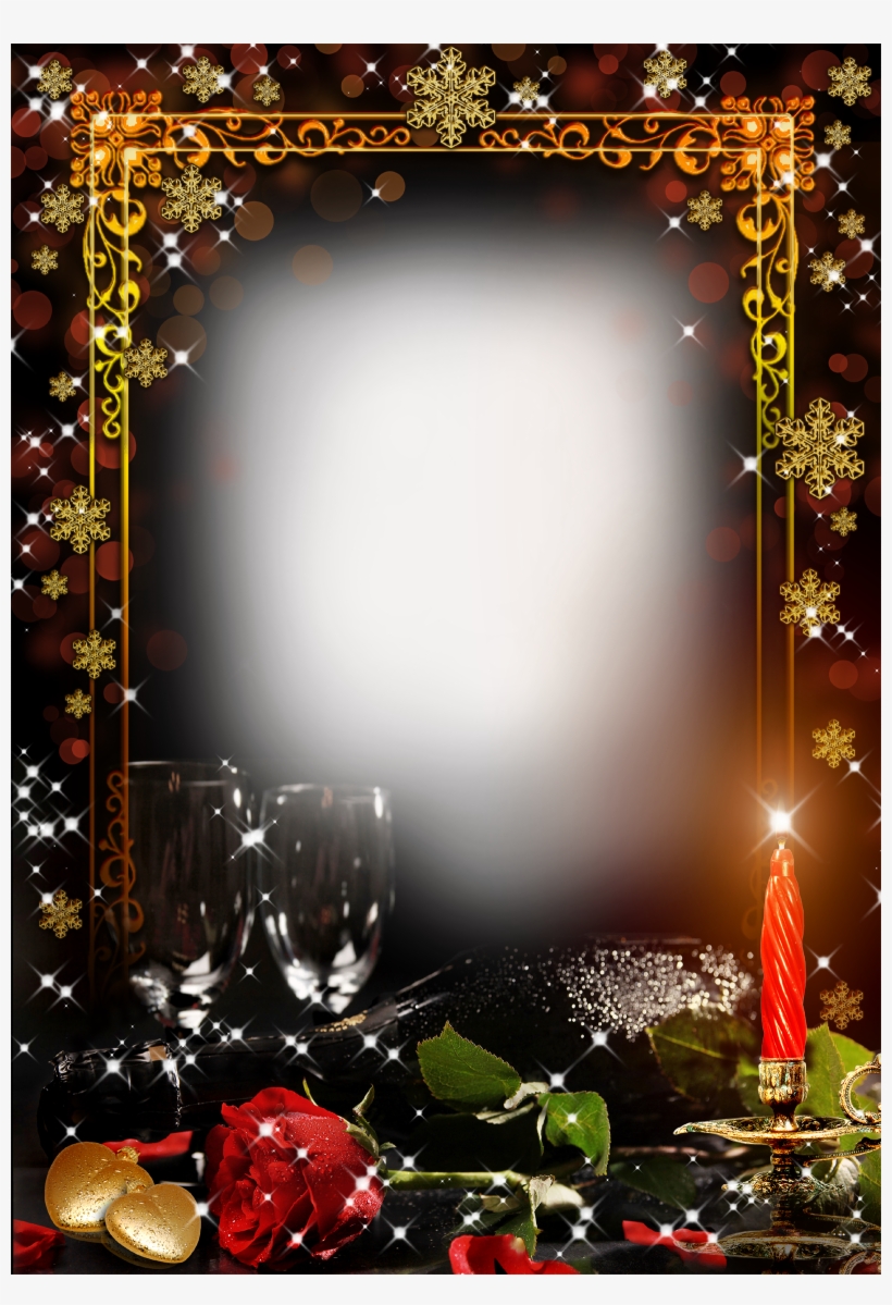 Christmas Frame Romantic Winter Eveni, Christmas Frame - Romantic Photo Frames Png, transparent png