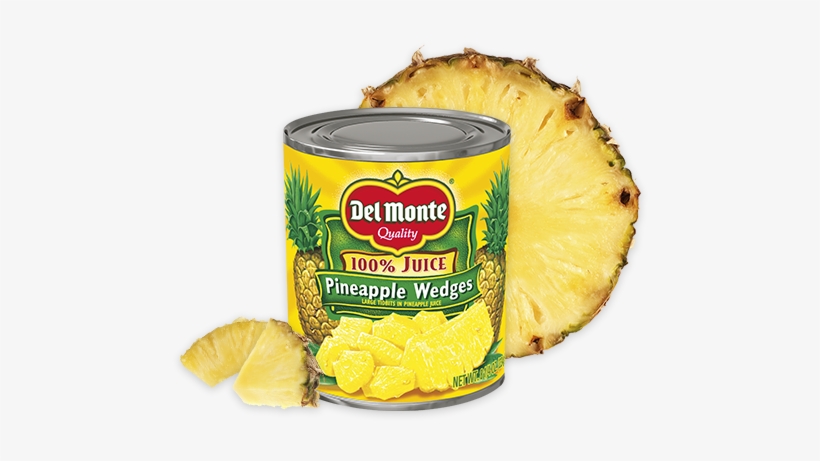 Pineapple Wedges In 100% Juice - Del Monte Pineapple Tidbits In 100% Juice 15.25 Oz., transparent png
