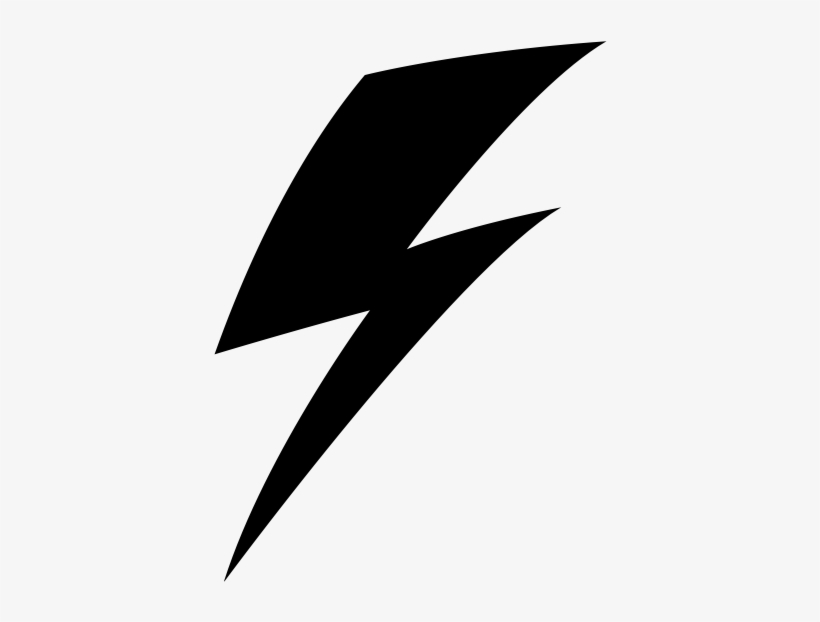 Thunder Rubber Stamp - Zeus Lightning Bolt Black, transparent png