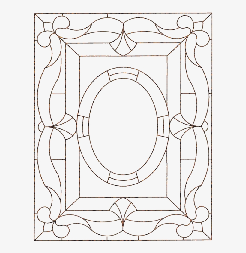 Govgrid Tarnished Gold Frame Thin Style B - Stained Glass, transparent png