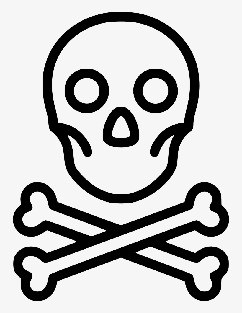 Skull Toxic Pirate Danger Bones Comments - Skull Picto, transparent png