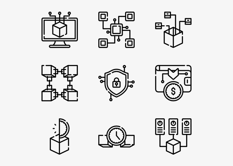 Blockchain - Real Estate Icons, transparent png