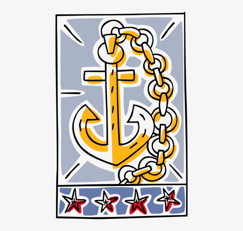 Vector Illustration Of Maritime Anchor And Chain Prevents - Party, transparent png