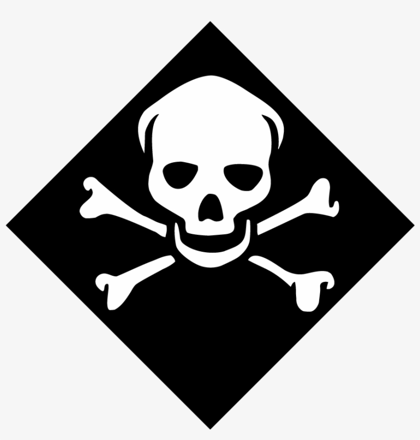 Skull And Cross Bones - Inhalation Hazard 6, transparent png