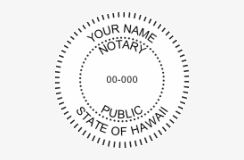 Hawaii Notary Self Inking Round Trodat Stamp - Dallas Notary Public, transparent png