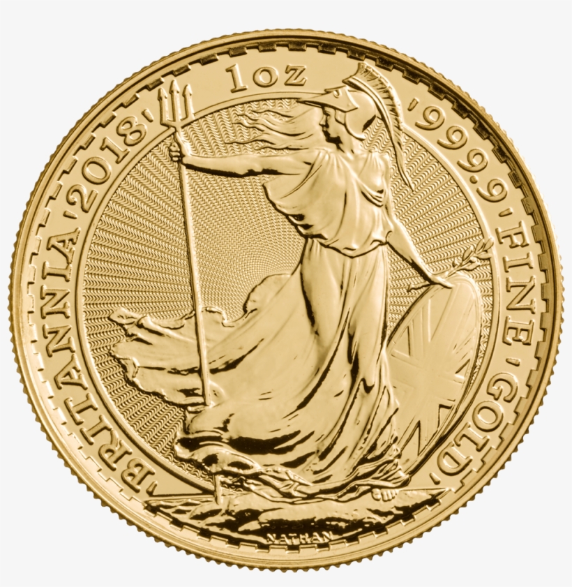 Waves At Her Feet - 1 Oz Gold Britannia 2018, transparent png
