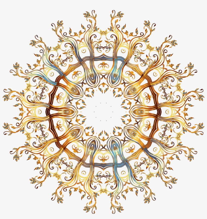 This Free Icons Png Design Of Chromatic Gold Flourish, transparent png