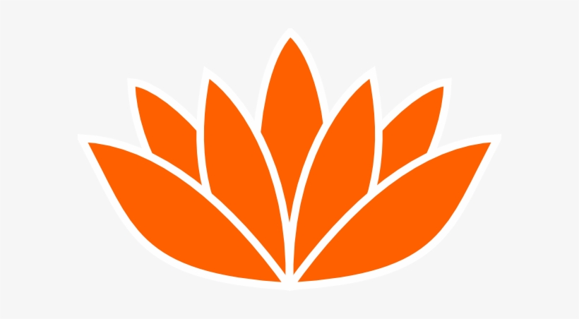 Lotus Clipart Logo - Orange Lotus Flower Png, transparent png