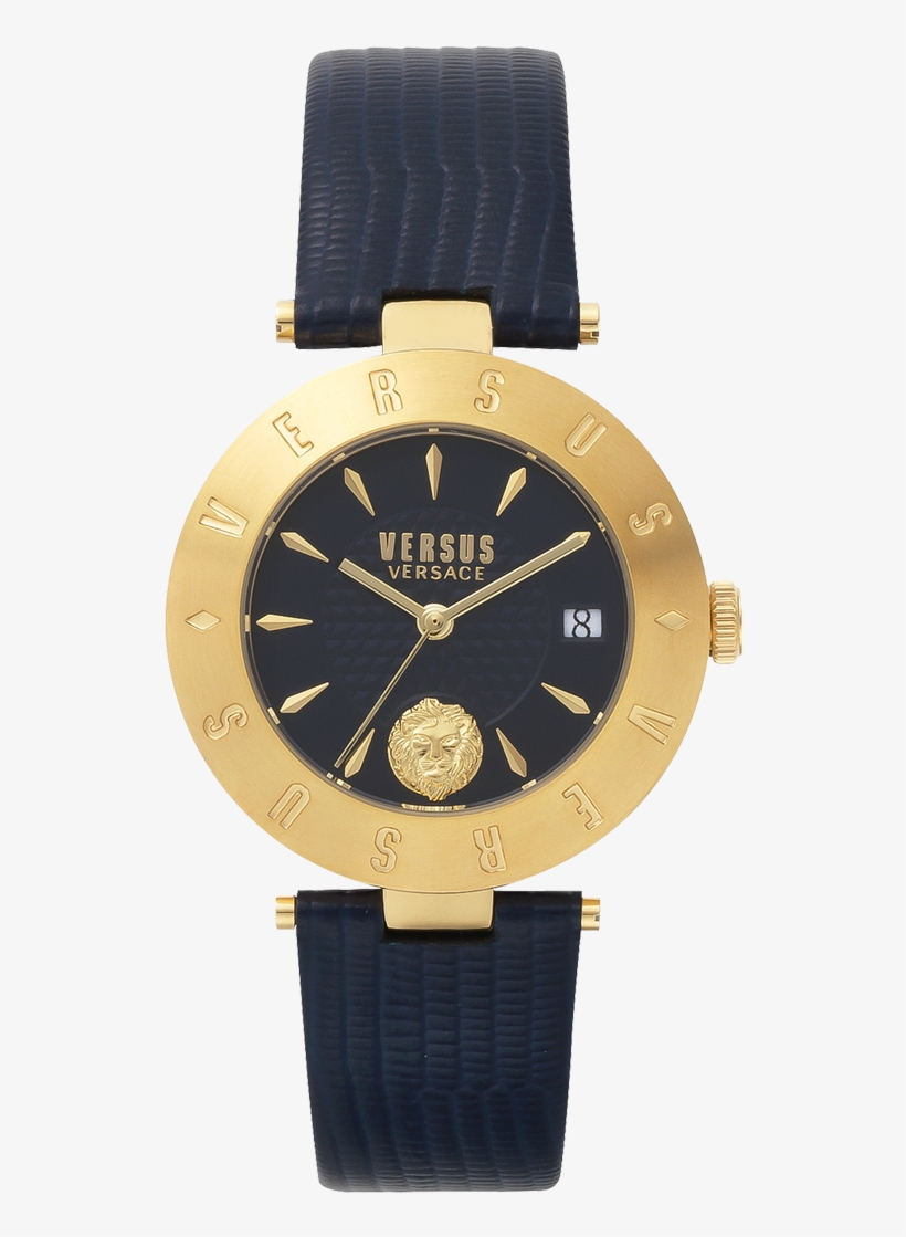 Women's Versus By Versace New Logo Leather Strap Watch,, transparent png