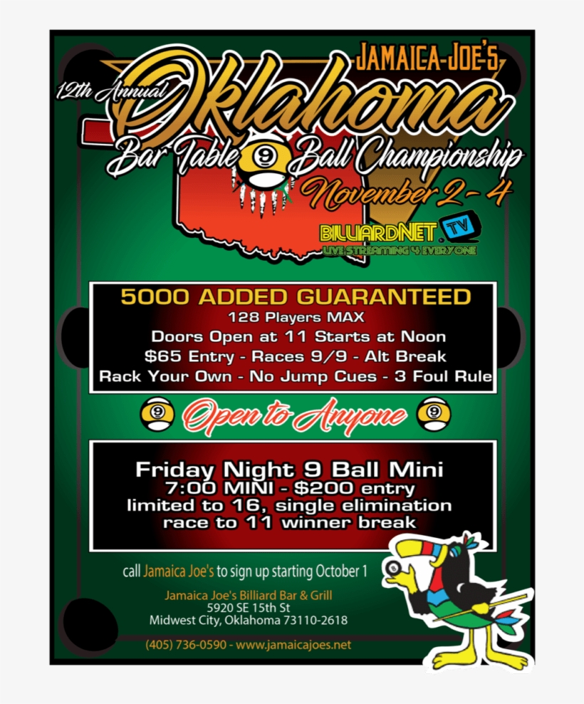 Jamaica Joes Barbox 9 Ball - Cue Sports, transparent png