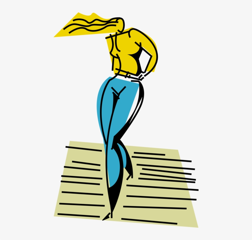 Vector Illustration Of Female Model On Fashion Show - Runway, transparent png