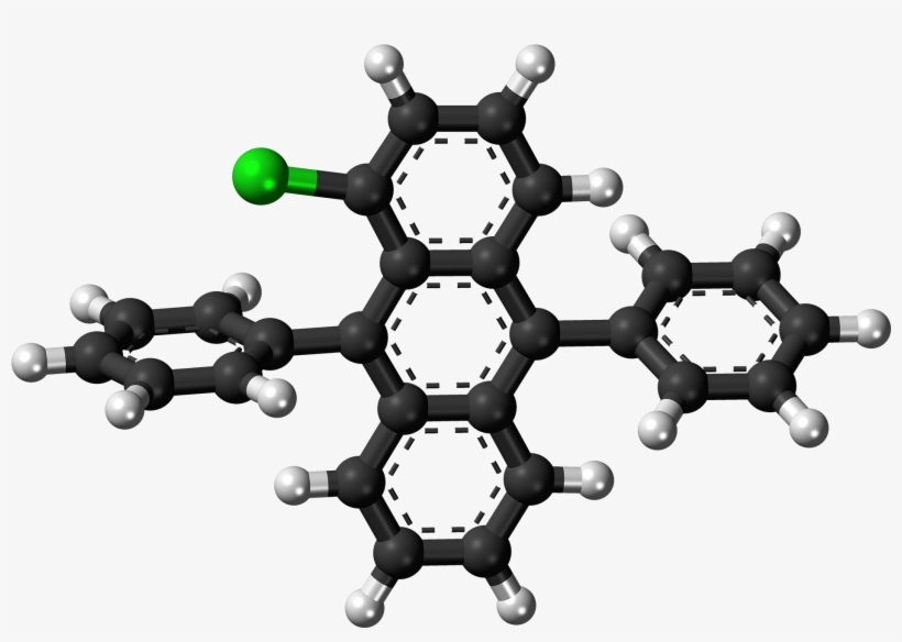 1 Chloro 9,10 Diphenylanthracene Molecule Ball - Inorganic Chemistry: Techniques And Mechanisms [book], transparent png