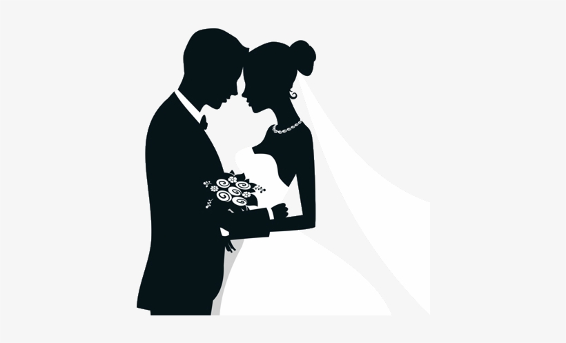 Free Bride And Groom Silhouette Png - Bride Groom Silhouette Png, transparent png