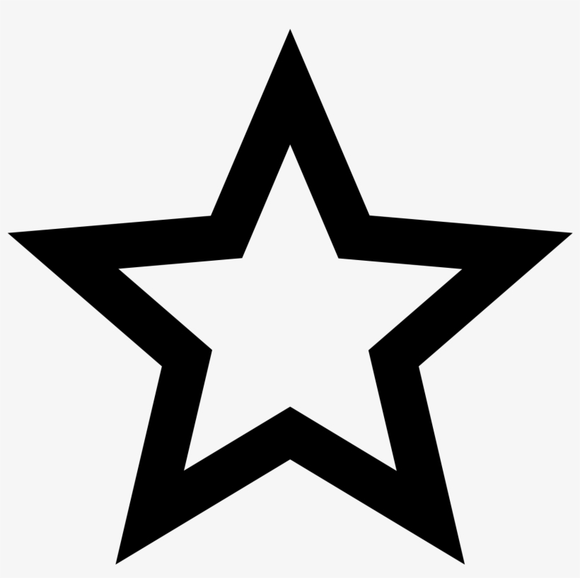 Star Outline With Star Circle - Star Outline Svg, transparent png