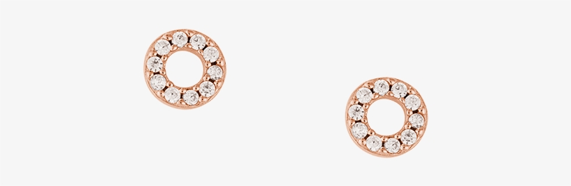 Circle Outline Crystal Stud Set - Circle, transparent png