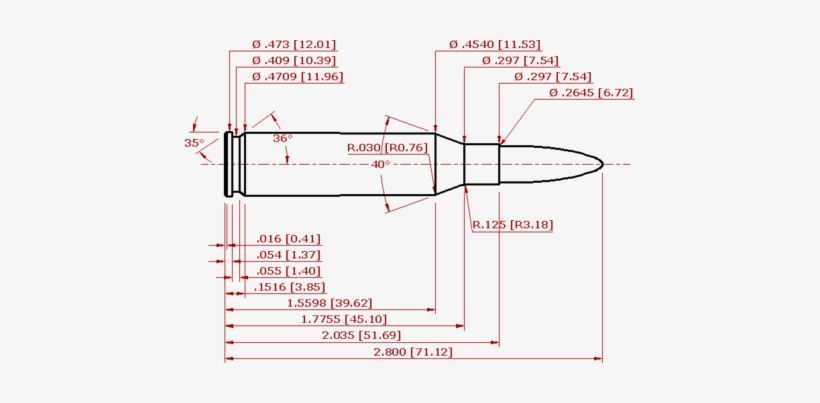 260 Remington Schematic - 6.5 Creedmoor Saami, transparent png